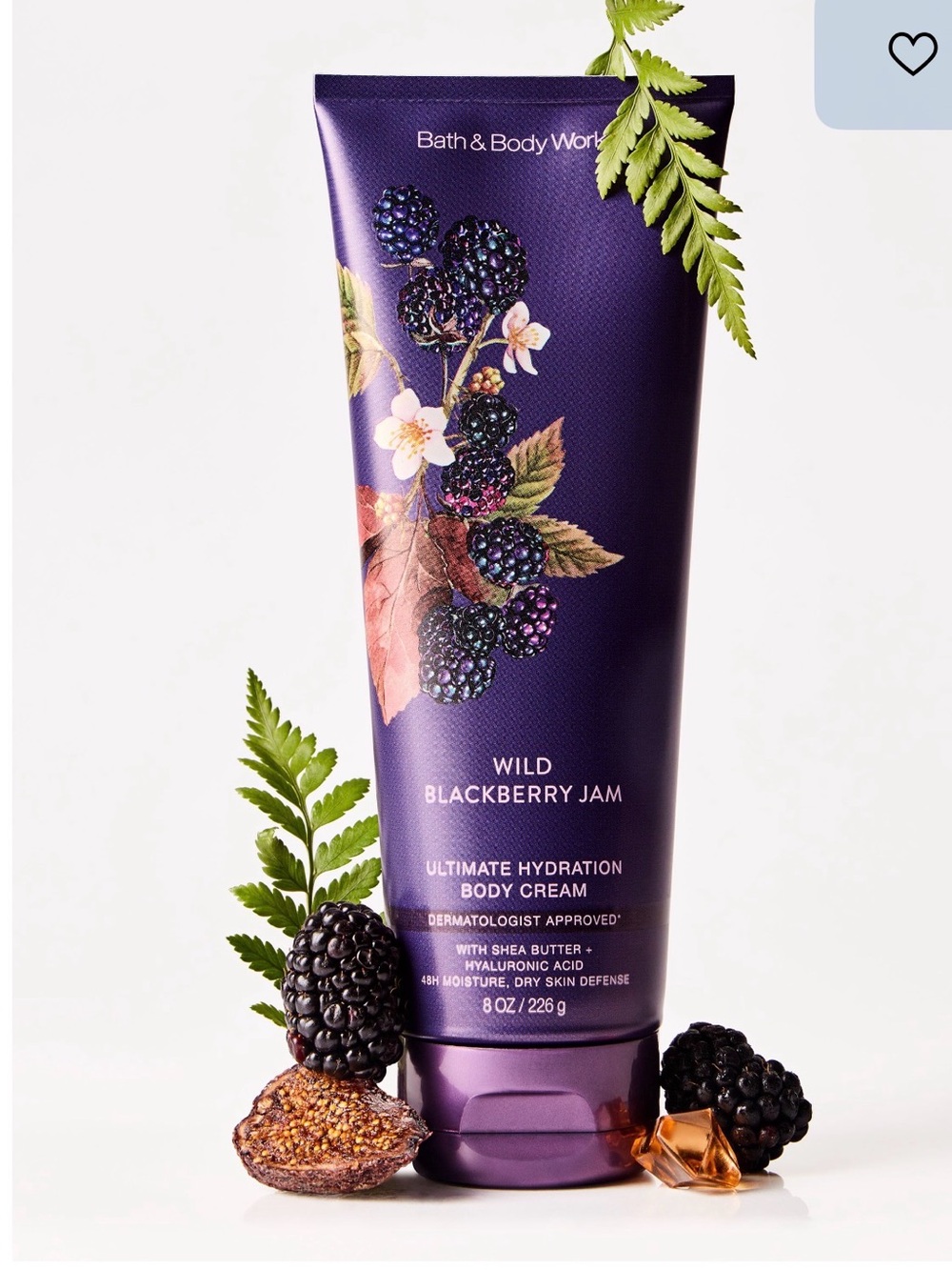 Bath & Body Works Wild Blackberry Jam Body Cream - Purple